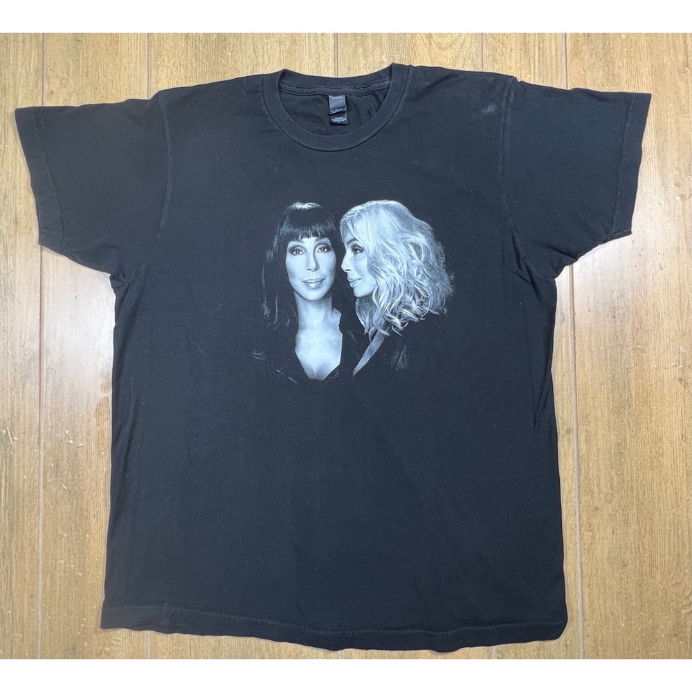 Cher Here We Go Again Tour‎ 2019 Black Graphic T-Shirt Tultex Large